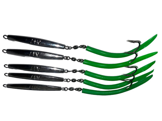 20pcs Diamond Jigs A17 2oz Green with 7/0 Hook